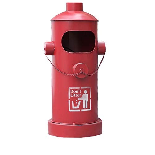 La papelera industrial y de época de tipo hidrante rojo...