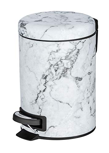 La papelera de baño original con impresión de mármol