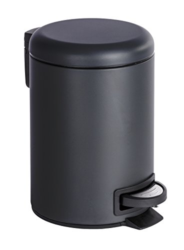 Papelera de diseño para el baño, negro mate Wenko